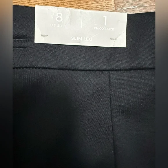 NWT Chico’s black slim fit pants dress, casual, work pants size 8 - Picture 7 of 11